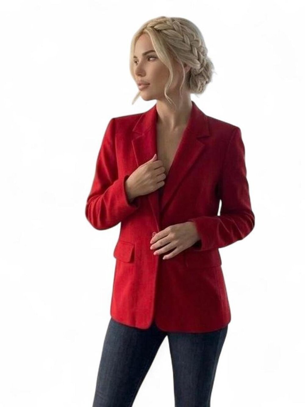 Preview‎ Collection Red Wool Blazer​